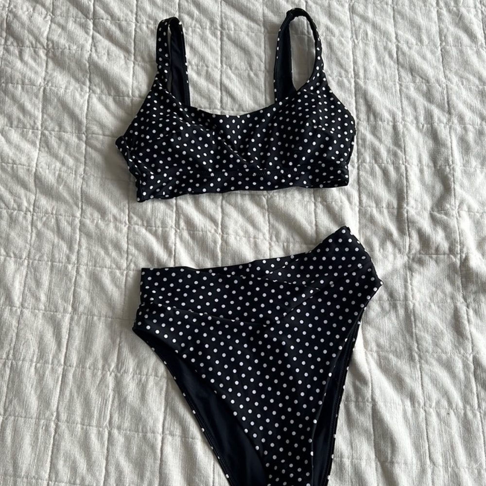 Black and White Polka Dot Aerie Bikini